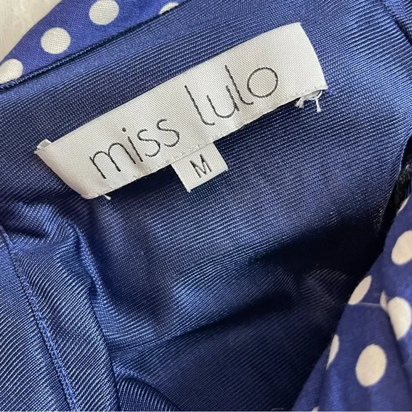 Cute Blue Polka Dot Wrap Dress 🩷 - Picture 7 of 10